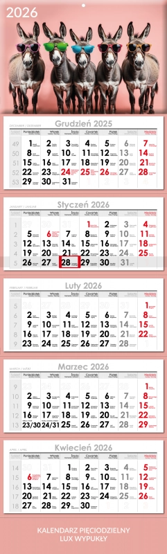 Pięciodzielny Lux Wypukły